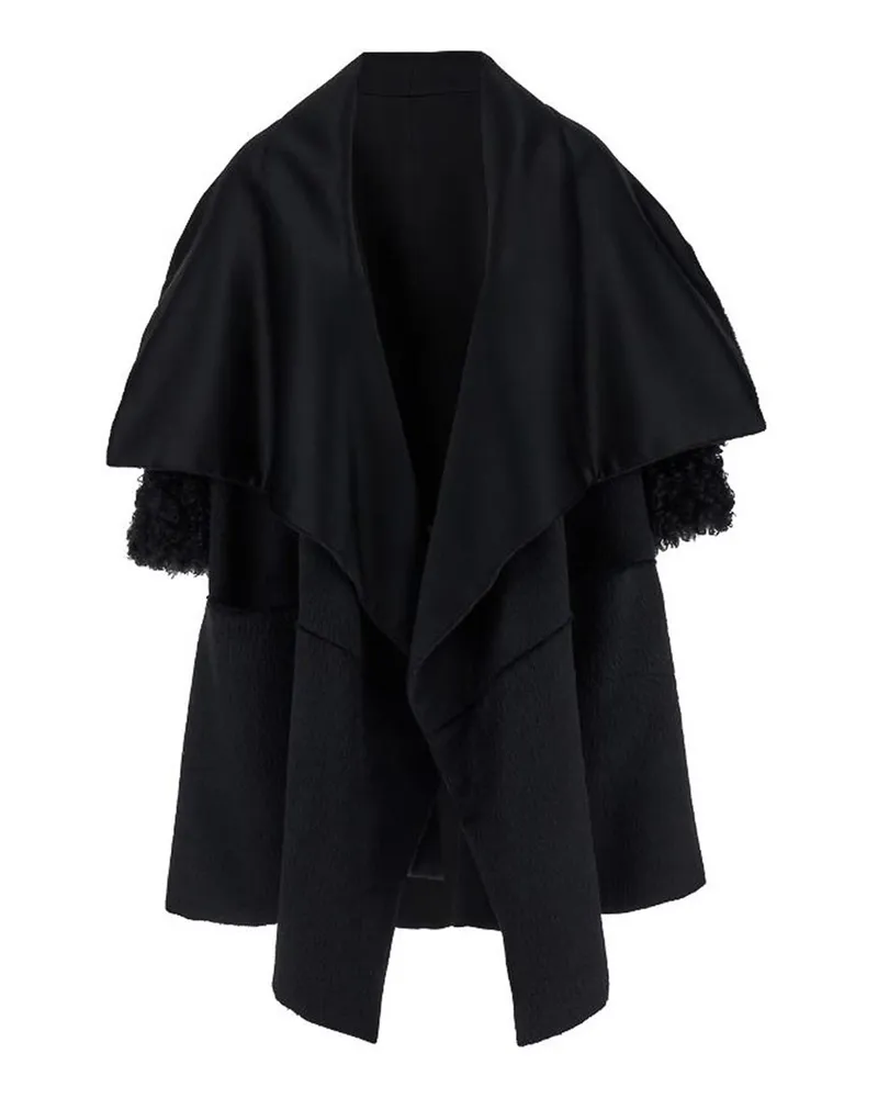 Alberta Ferretti Kurzer Mantel - Schwarz Schwarz