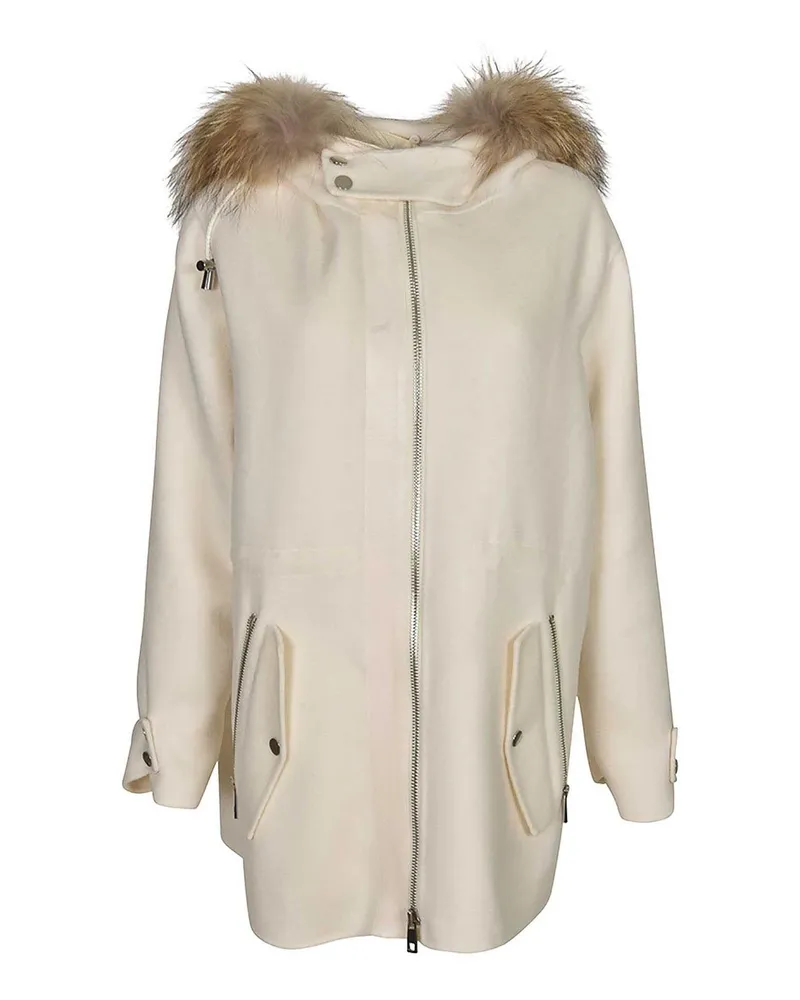 P.A.R.O.S.H. P. A.R. O.S. H. Kurzer Mantel - Creme Creme