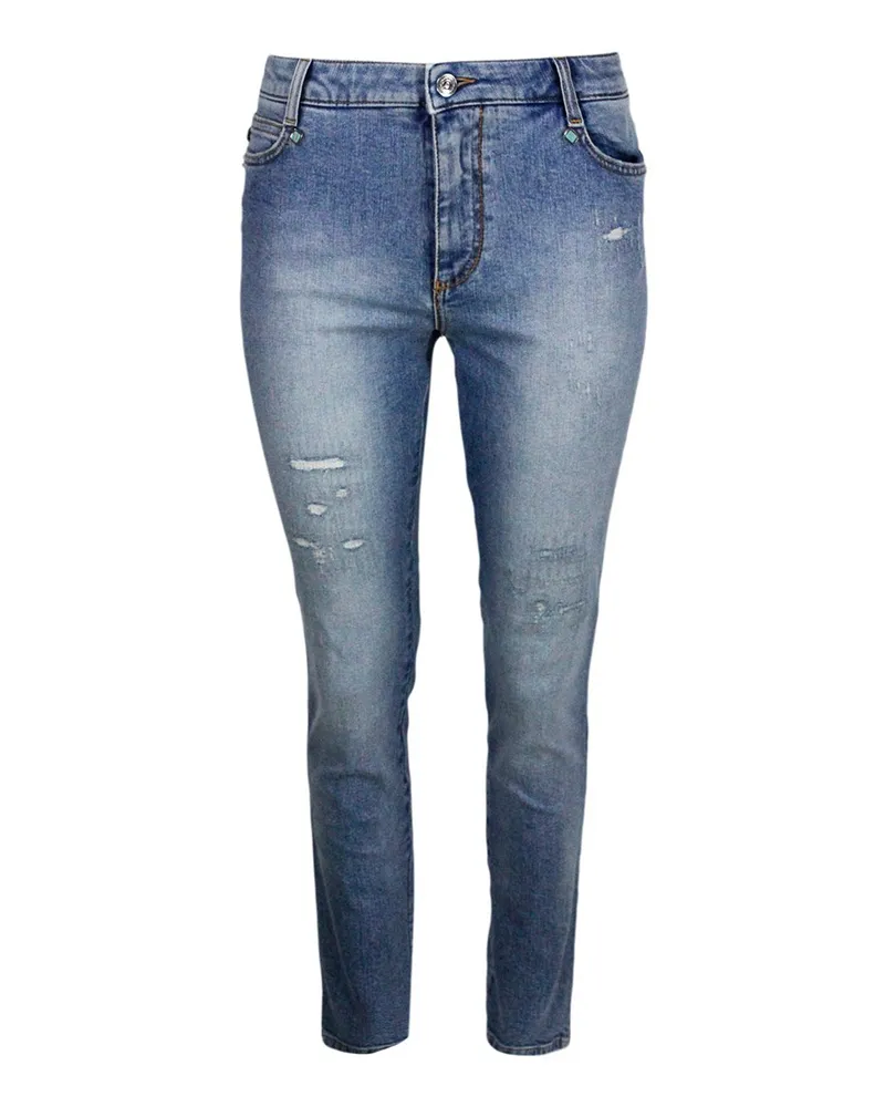 Ermanno Scervino Straight Leg Jeans - Jeansblau Jeansblau