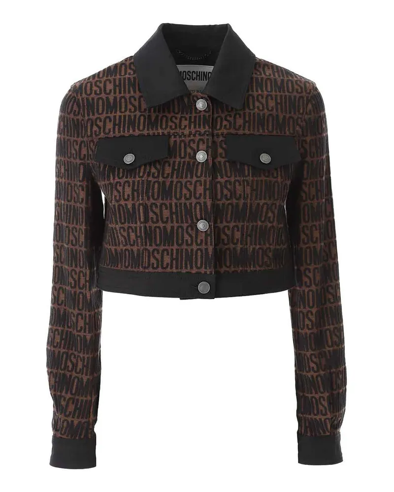 Moschino Lederjacke - Braun Braun