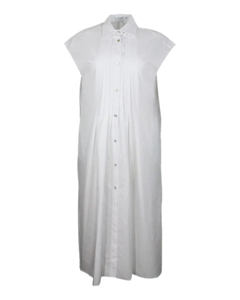 BARBA Knielanges Kleid - Weiß Weiß