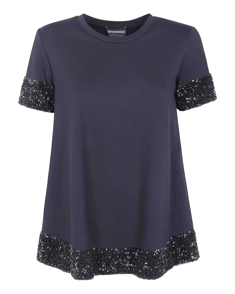 Emporio Armani Rundhalspullover - Schwarz Schwarz
