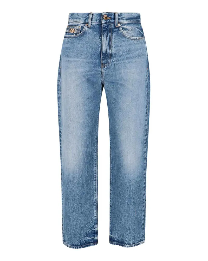 Versace Straight Leg Jeans - Blau Blau