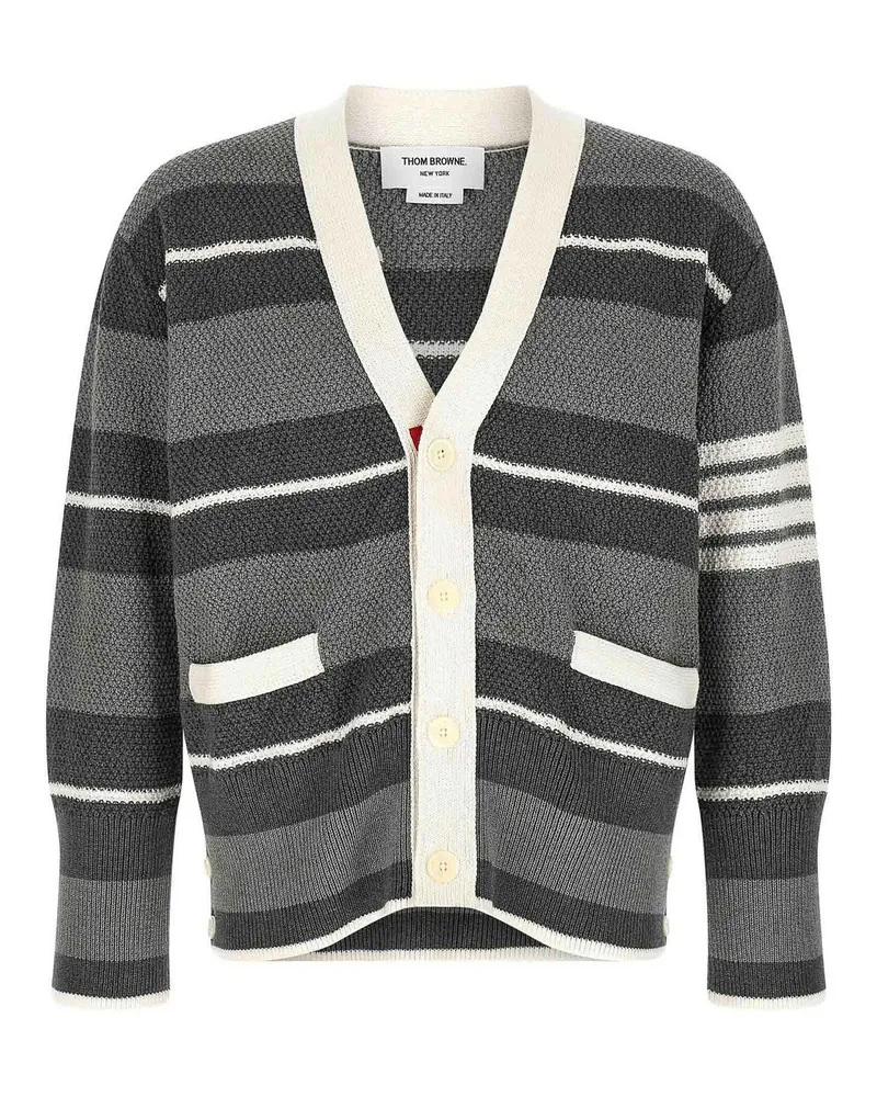 Thom Browne Cardigan - Grau Grau