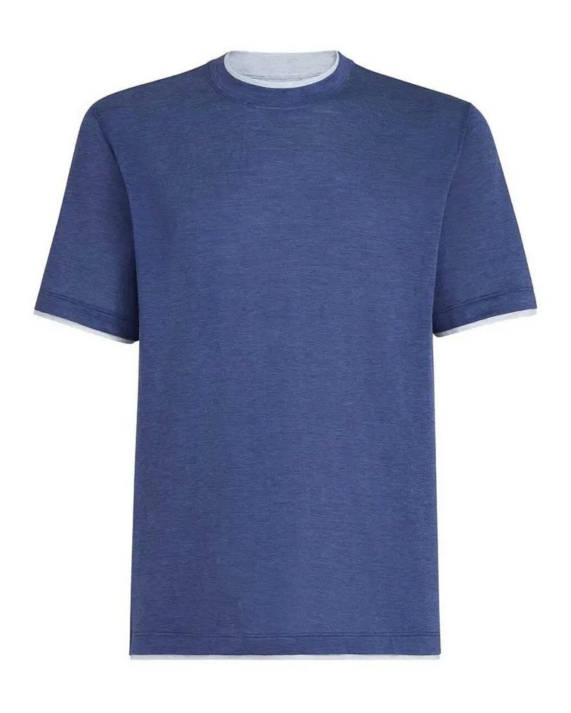 Brunello Cucinelli T-Shirt - Jeansblau Blau