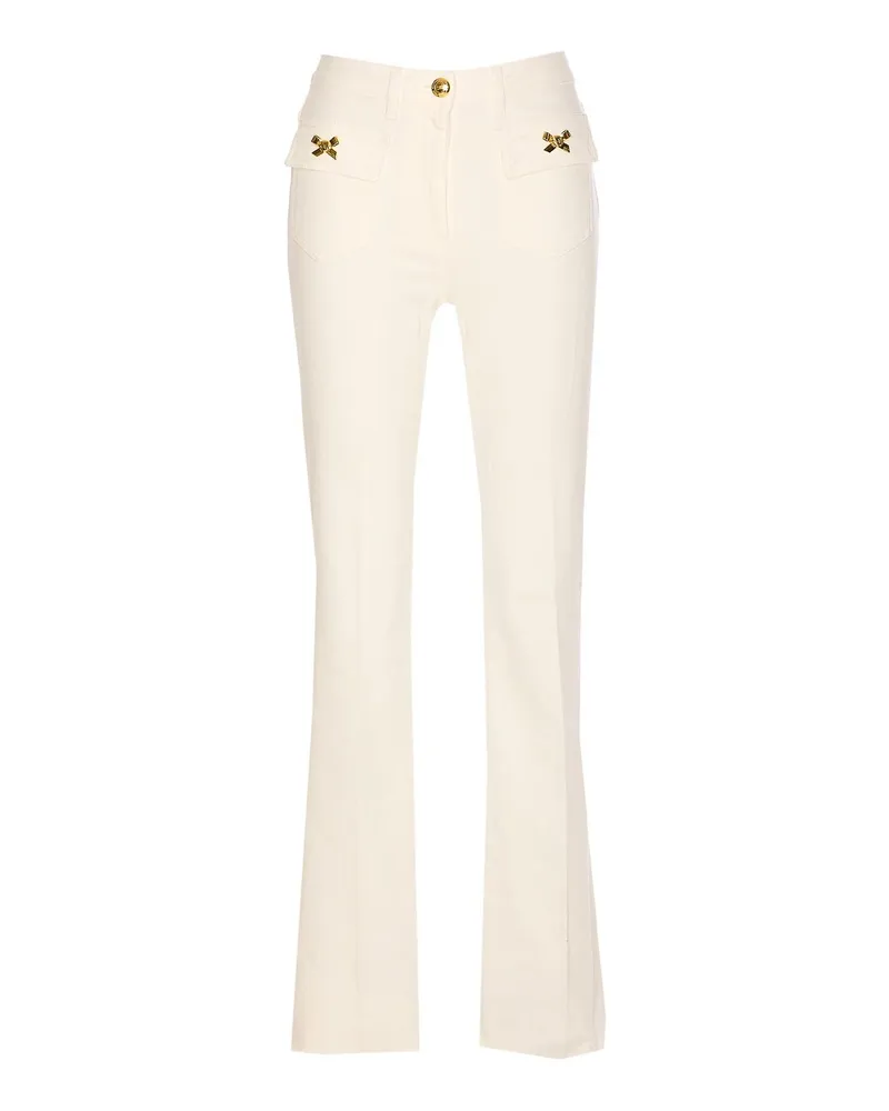 Elisabetta Franchi Bootcut Jeans - Weiß Weiß