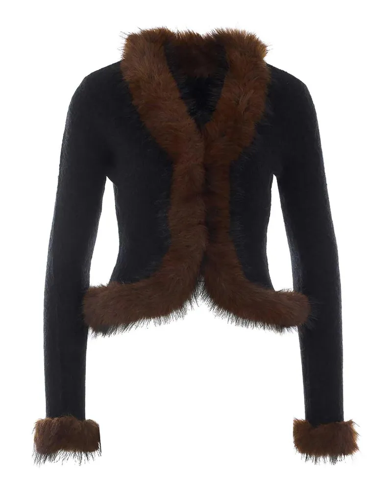 Self-Portrait Cardigan - Schwarz Schwarz