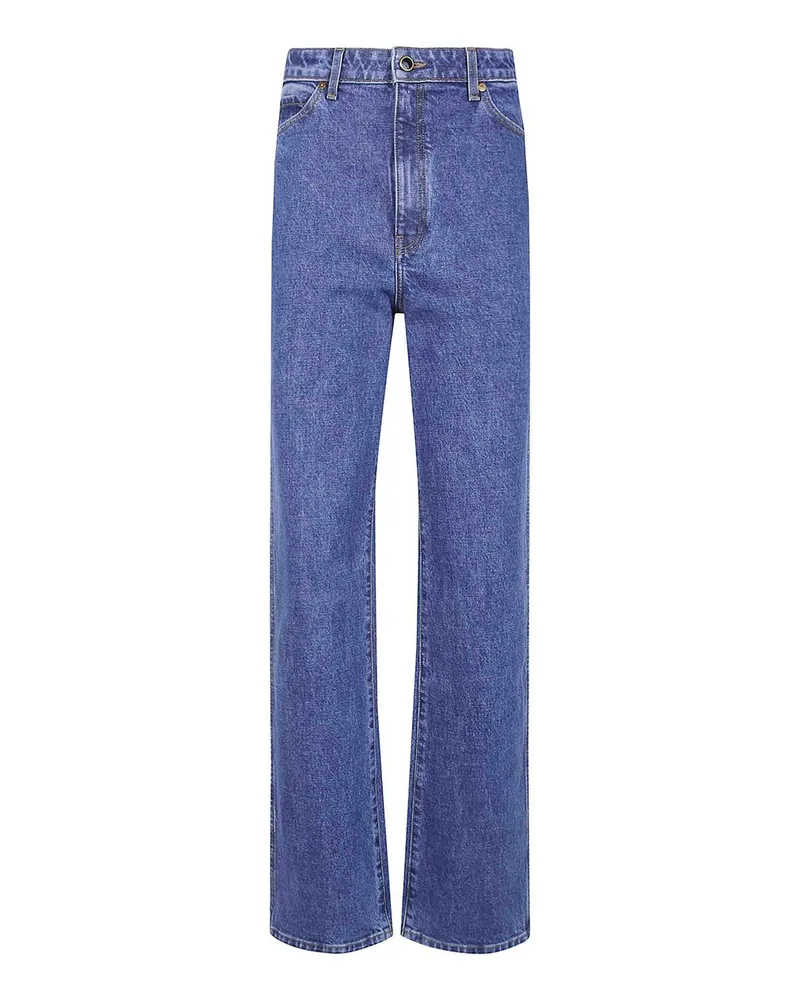 KHAITE Straight Leg Jeans - Blau Blau