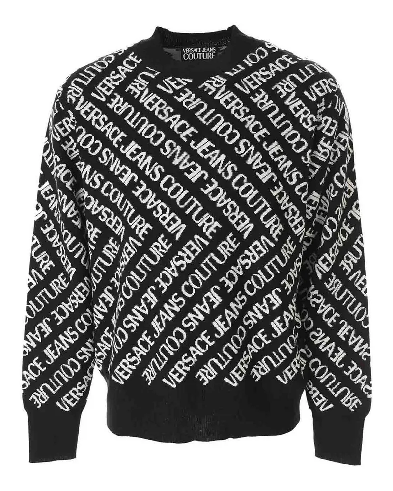 Versace Jeans Rundhalspullover - Schwarz Schwarz