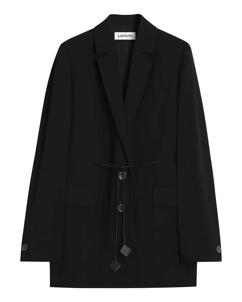 Lanvin Knielanger Mantel - Schwarz Schwarz