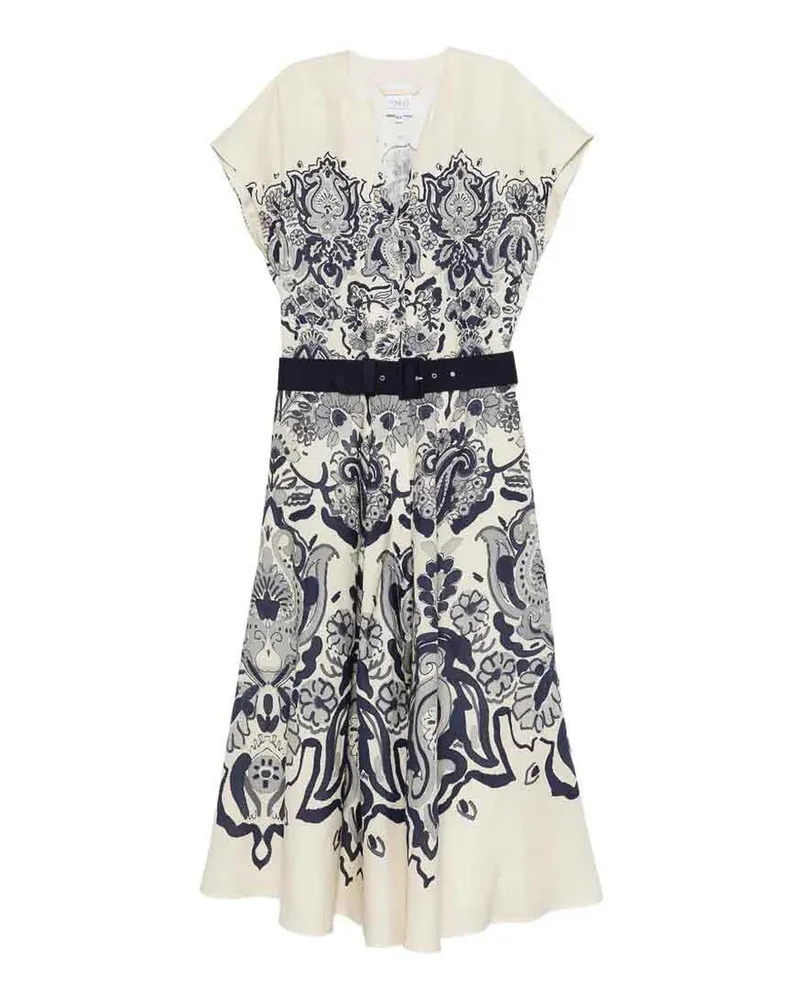 Sara Roka Knielanges Kleid - Dunkelblau Dunkelblau