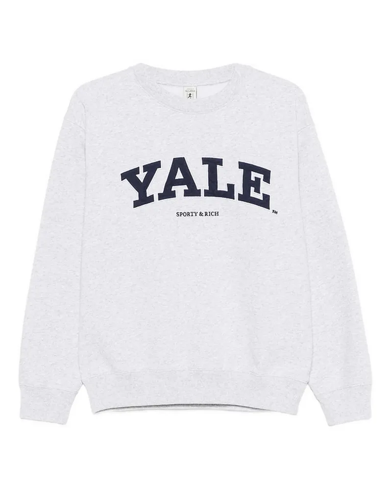 SPORTY & RICH Rundhalspullover - Grau Grau