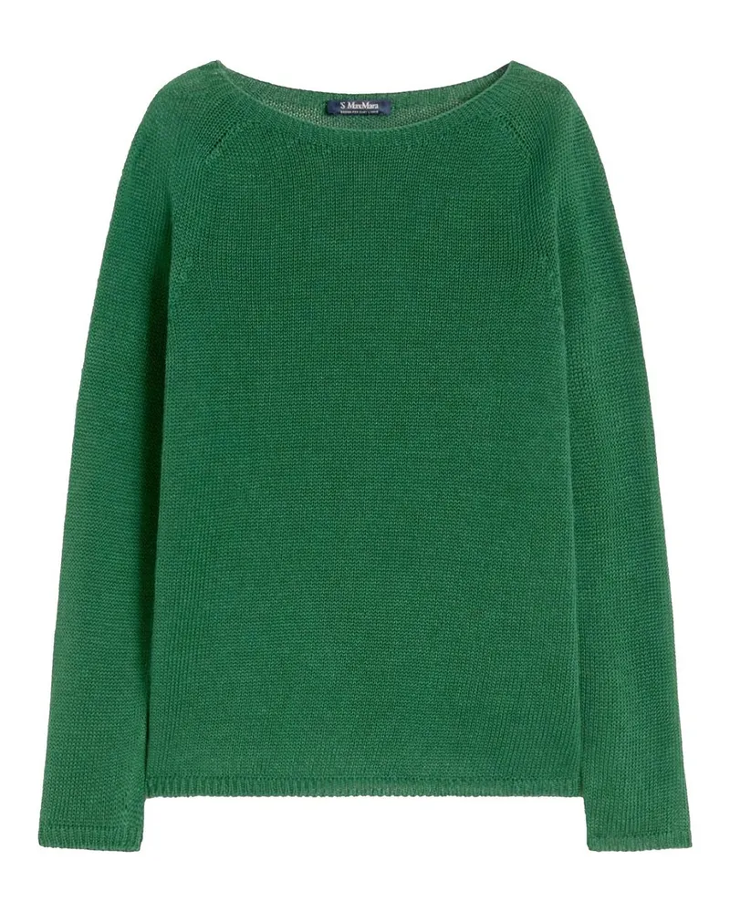 Max Mara Rundhalspullover - Weiß Weiß