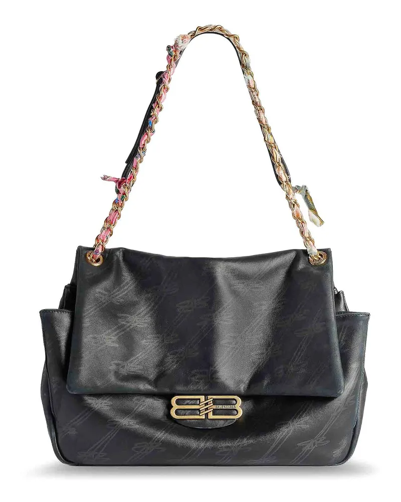 Balenciaga Schultertasche - Schwarz Schwarz