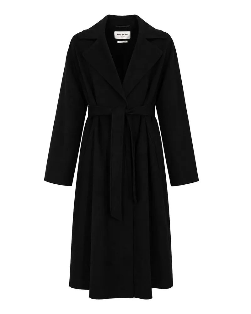 Max Mara Knielanger Mantel - Schwarz Schwarz
