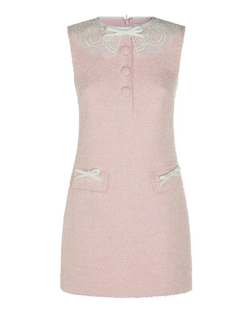 Self-Portrait Kurzes Kleid - Rosa Nude