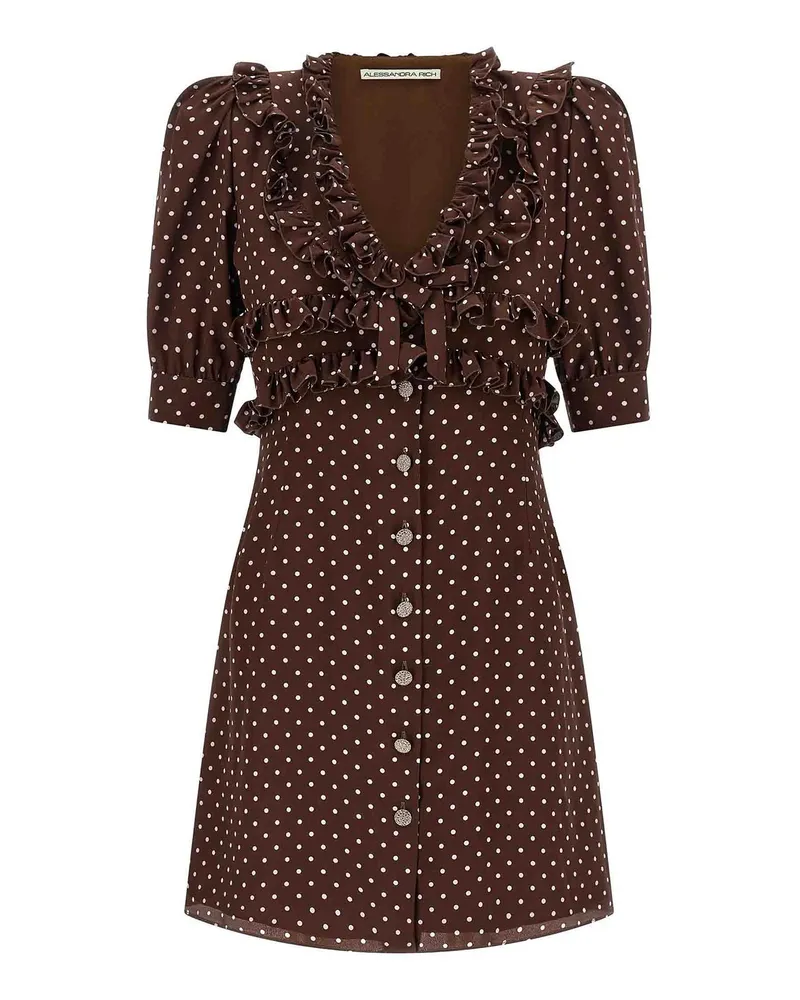 Alessandra Rich Kurzes Kleid - Braun Braun