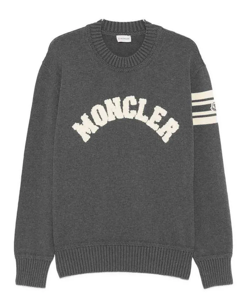 Moncler Rundhalspullover - Grau Grau