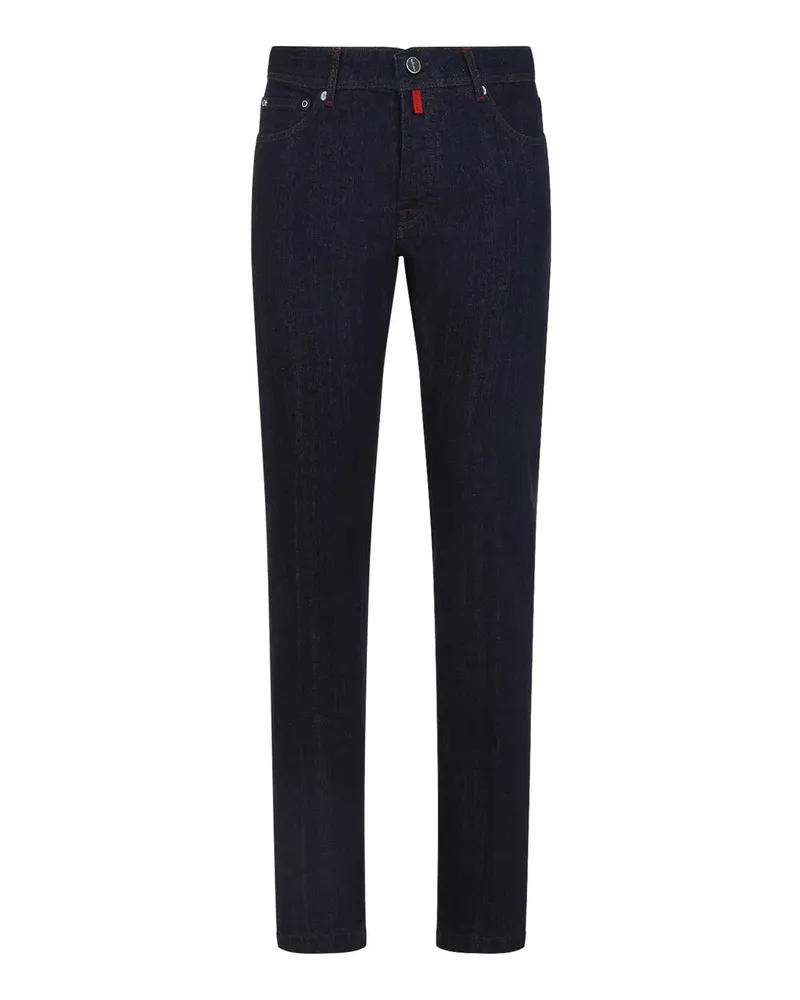 Kiton Straight Leg Jeans - Dunkelblau Dunkelblau