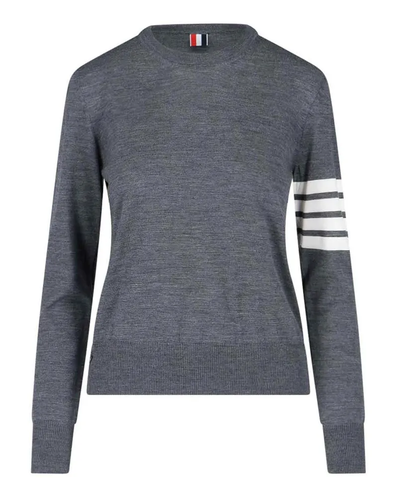 Thom Browne Rundhalspullover - Grau Grau