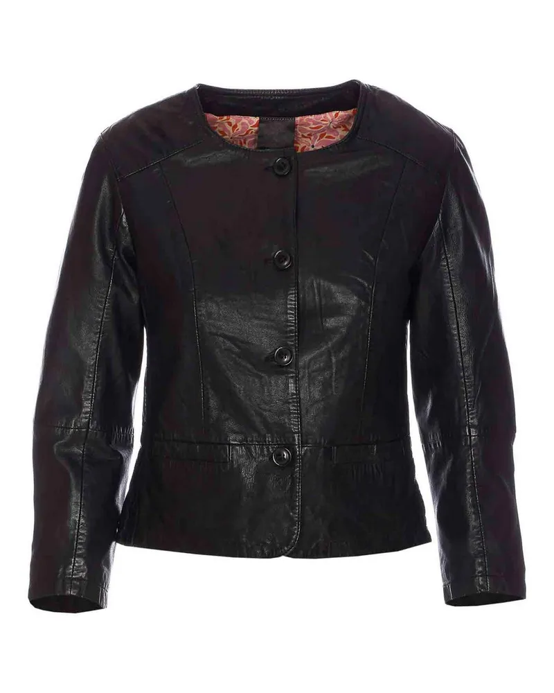 Bully Lederjacke - Schwarz Schwarz