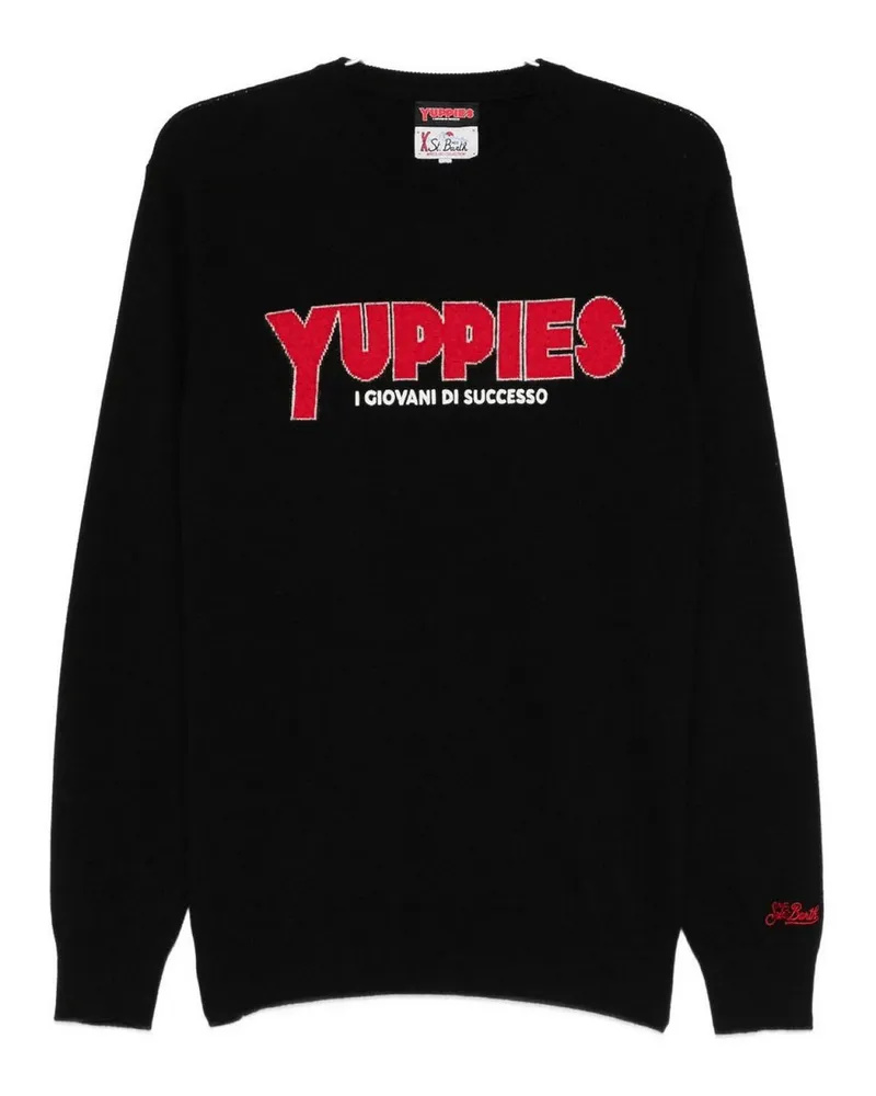 MC2 Saint Barth Rundhalspullover - Schwarz Schwarz