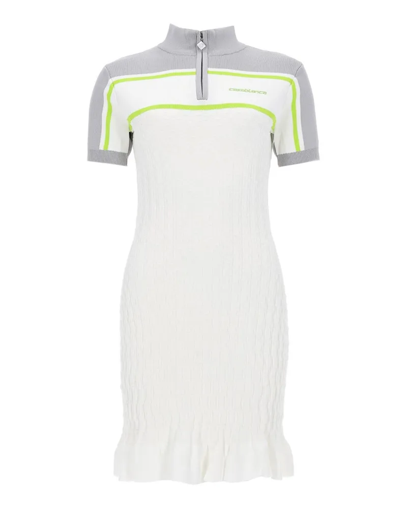 Casablanca Paris Knielanges Kleid - Weiß Weiß
