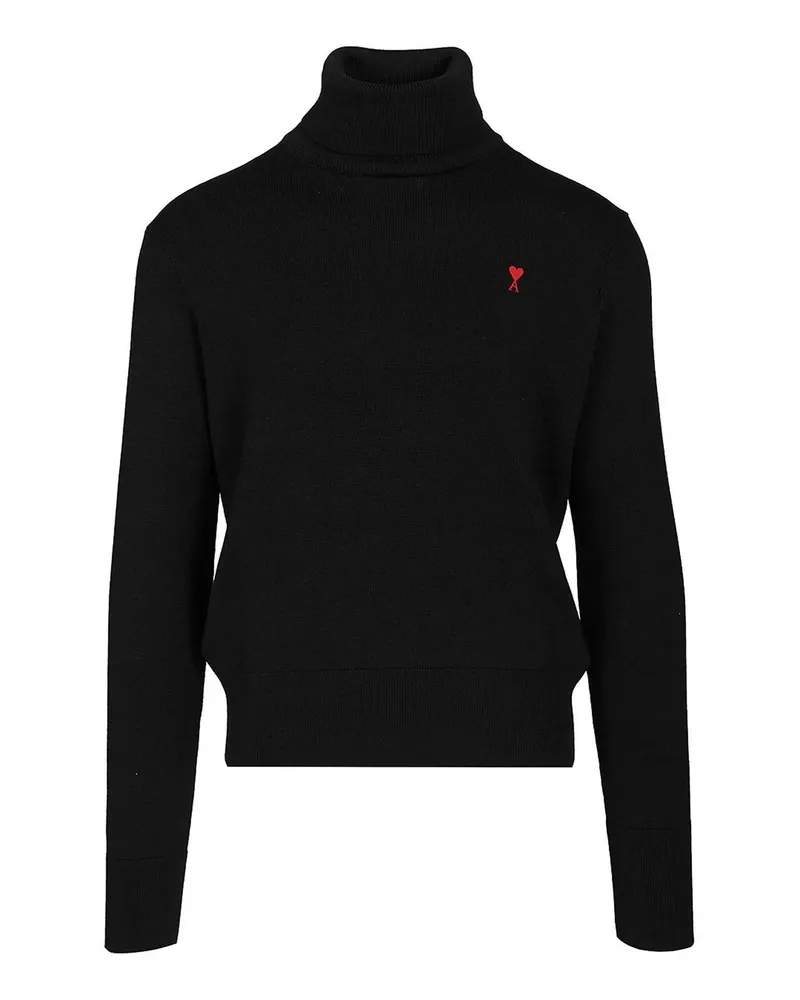 AMI Paris Rundhalspullover - Schwarz Schwarz