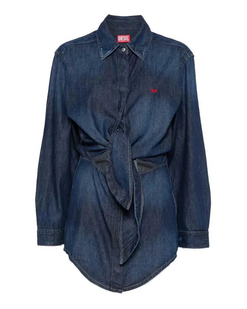 Diesel Knielanges Kleid - Denim Denim