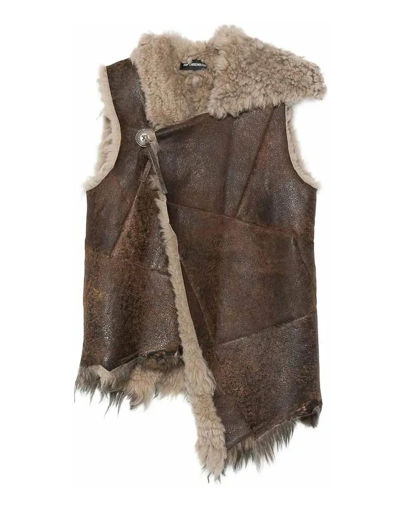 Ann Demeulemeester Ledermantel - Braun Braun