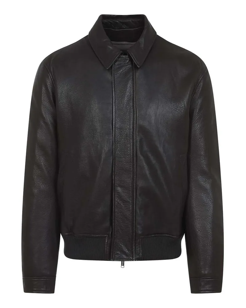 Yves Salomon Lederjacke - Braun Braun