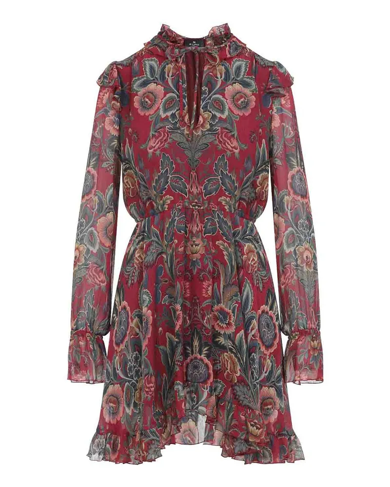 Etro Kurzes Kleid - Dunkelrot Dunkelrot