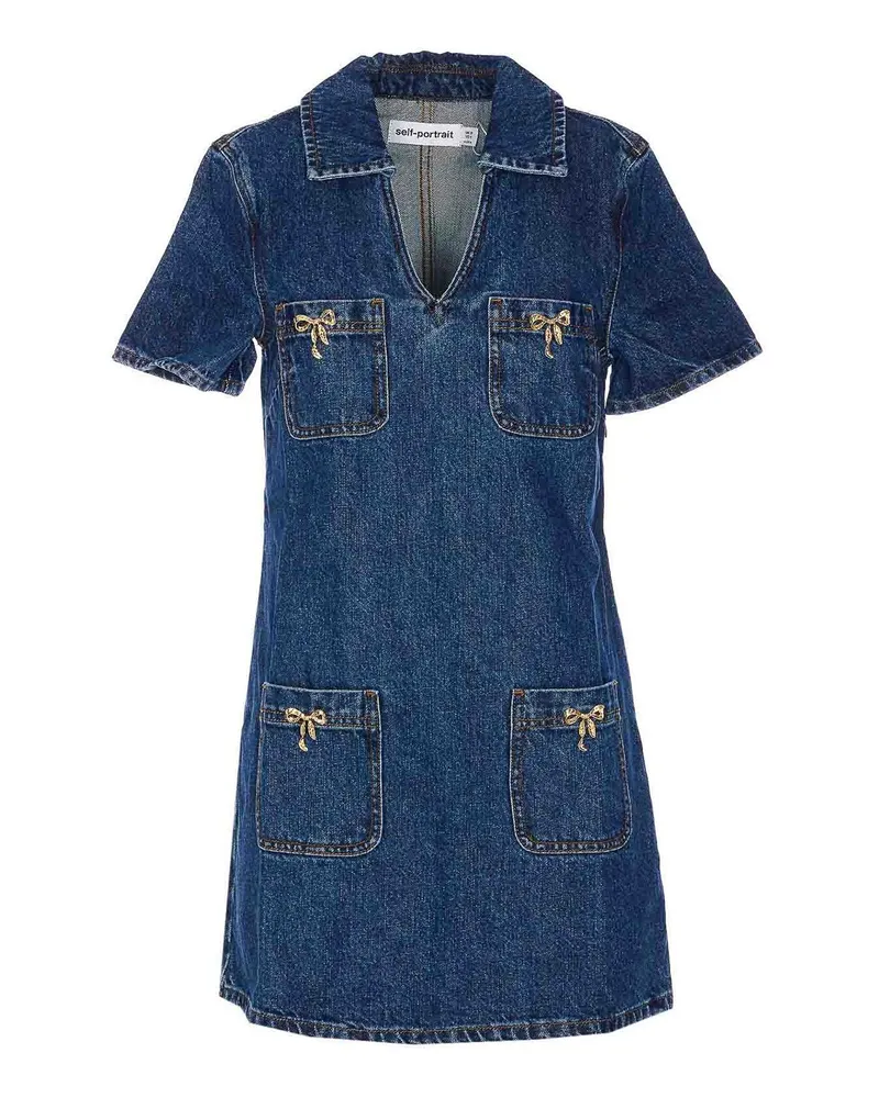Self-Portrait Kurzes Kleid - Blau Blau