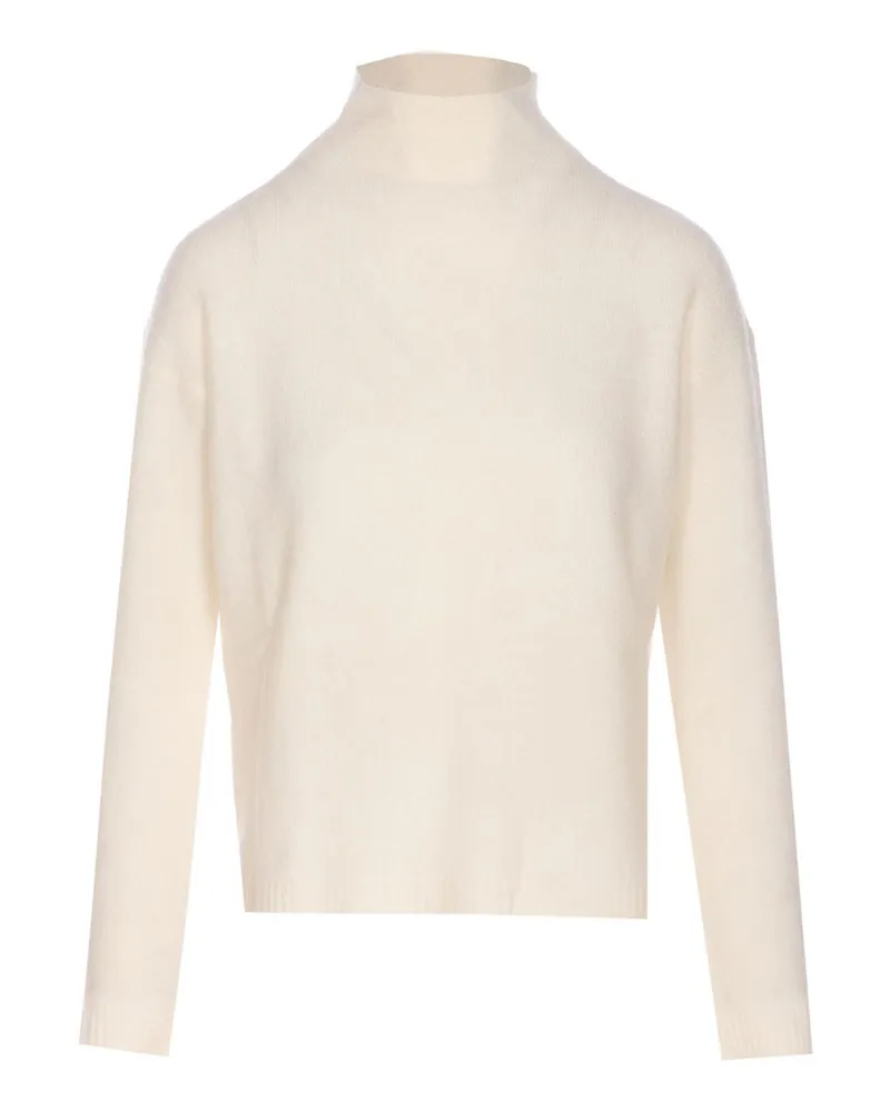Max Mara Rundhalspullover - Weiß Weiß