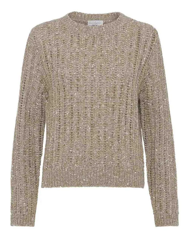 Brunello Cucinelli Rundhalspullover - Beige Beige