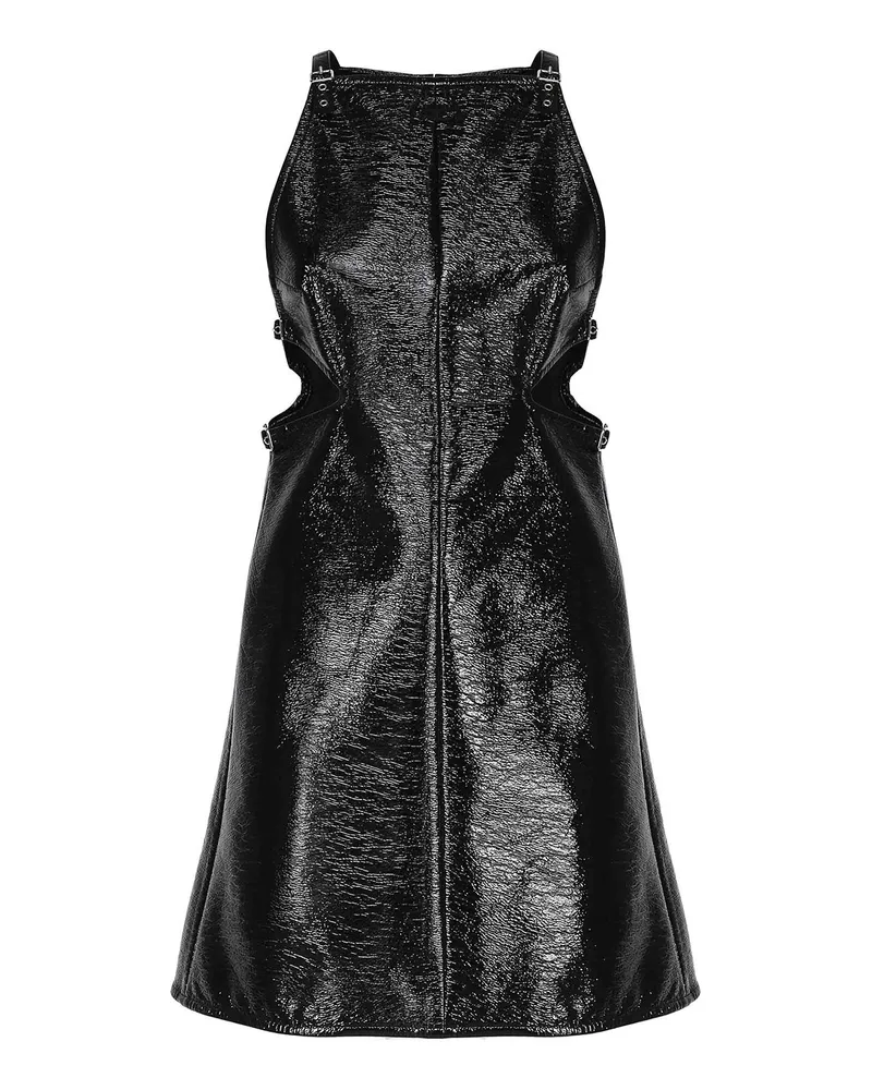 Courrèges Kurzes Kleid - Schwarz Schwarz