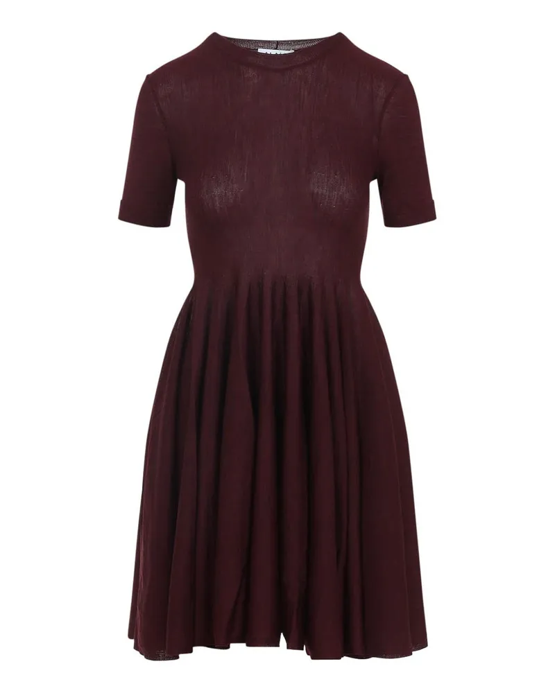 Alaïa Kurzes Kleid - Weiß Dunkelrot