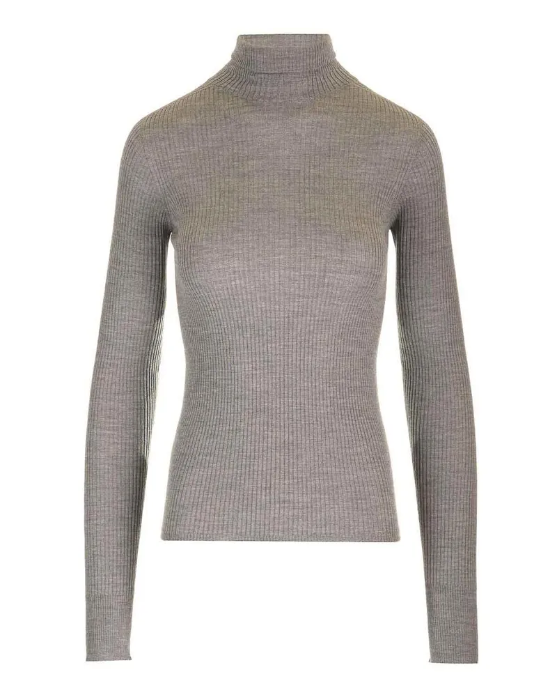 SPORTMAX Rollkragenpullover - Grau Grau