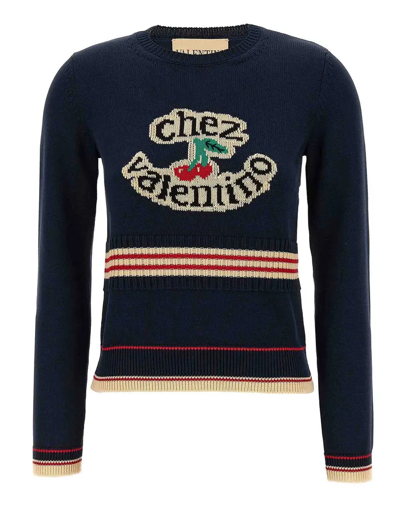 Valentino Garavani Rundhalspullover - Blau Blau