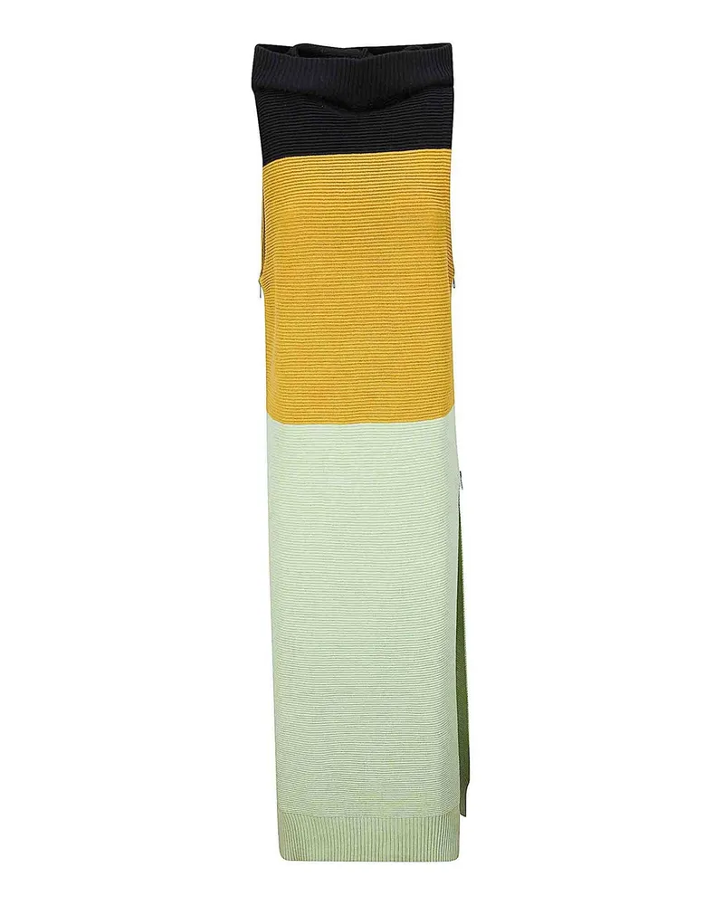 La DoubleJ Knielanges Kleid - Schwarz Bunt