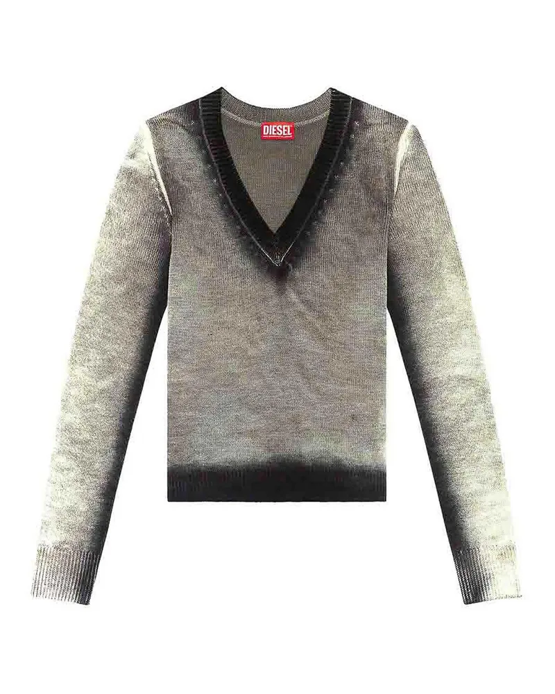 Diesel Rundhalspullover - Grau Grau