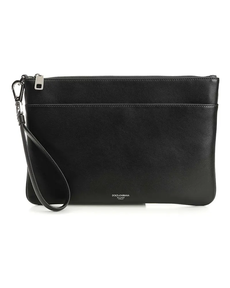 Dolce & Gabbana Ledermantel - Schwarz Schwarz