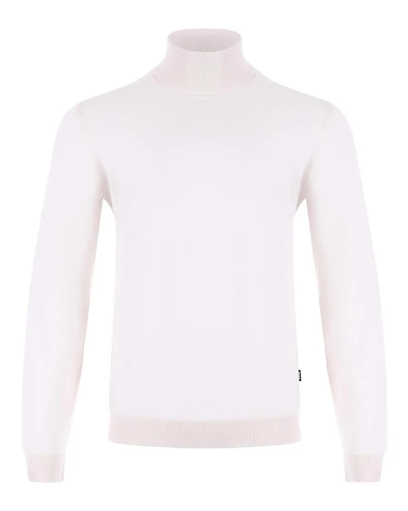HUGO BOSS Rollkragenpullover - Weiß Weiß