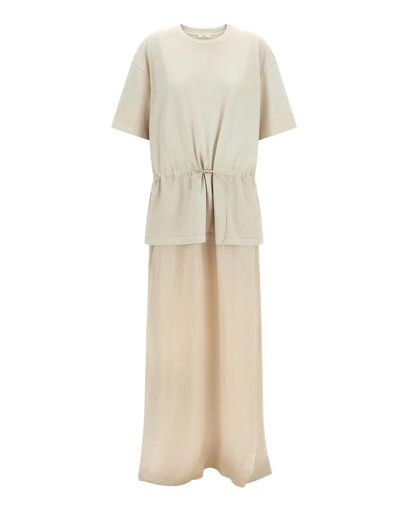Haikure Knielanges Kleid - Beige Beige