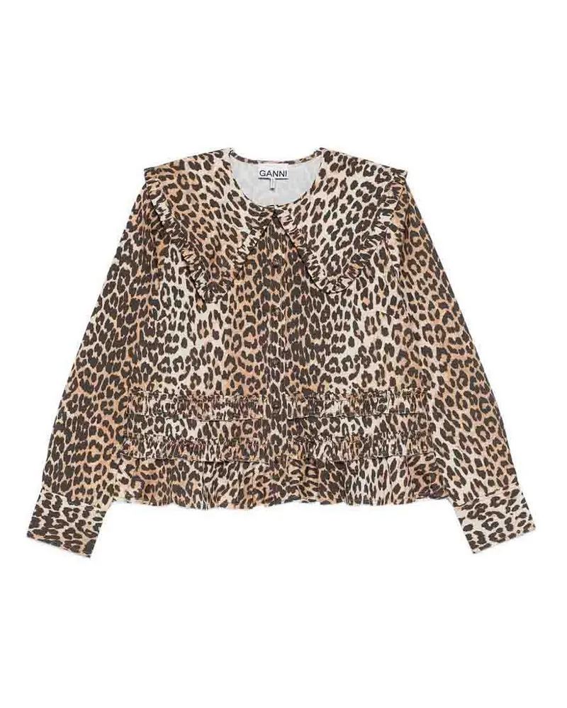 Ganni Hemd - Braun Braun