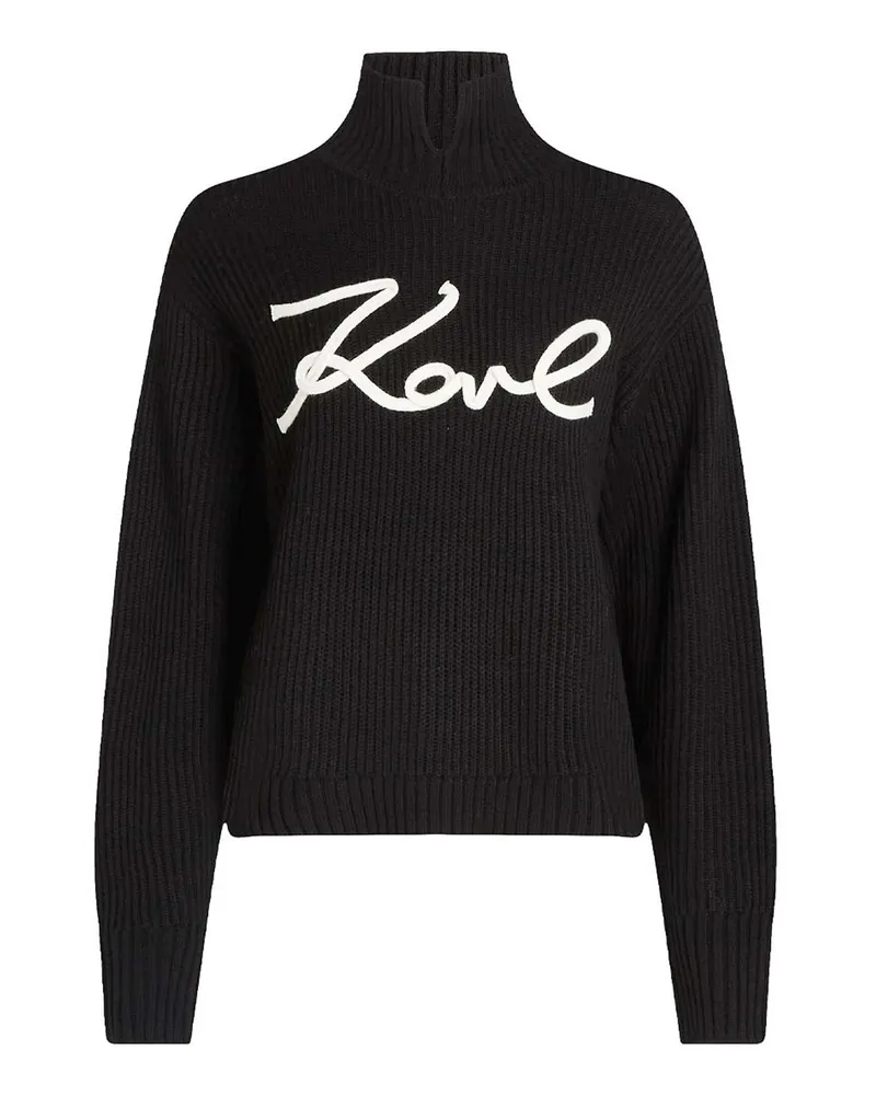 Karl Lagerfeld Rundhalspullover - Schwarz Schwarz