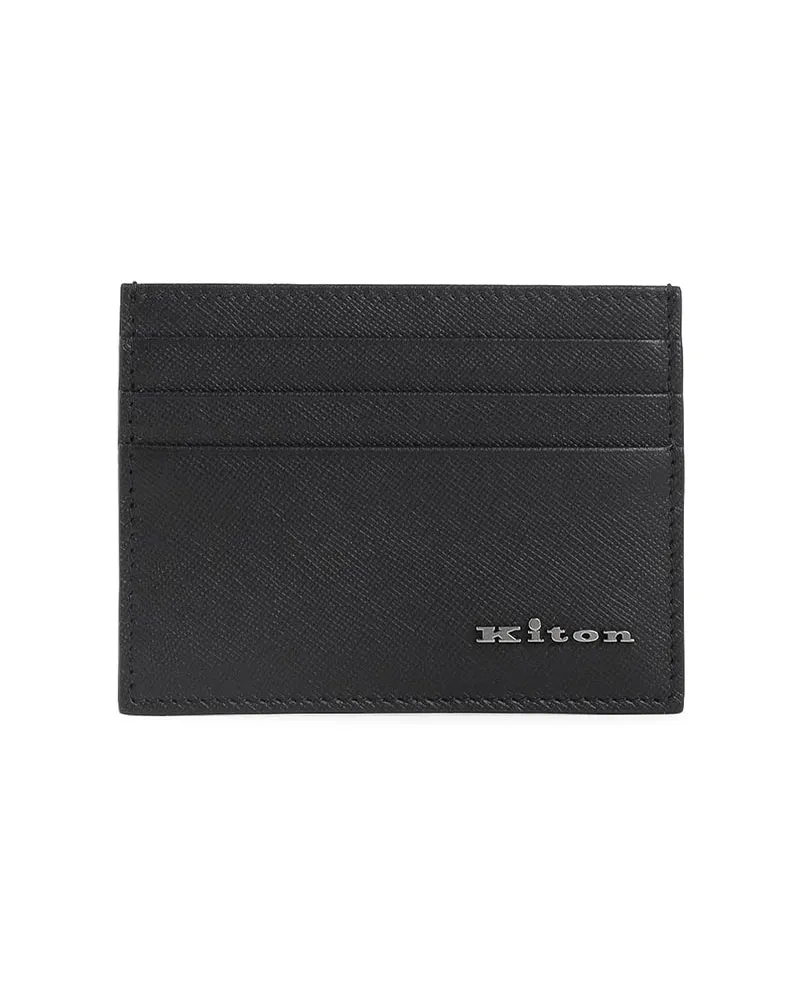 Kiton Portemonnaie - Schwarz Schwarz