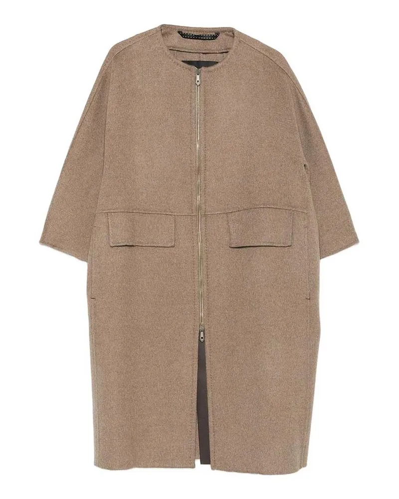 Max Mara Knielanger Mantel - Braun Braun