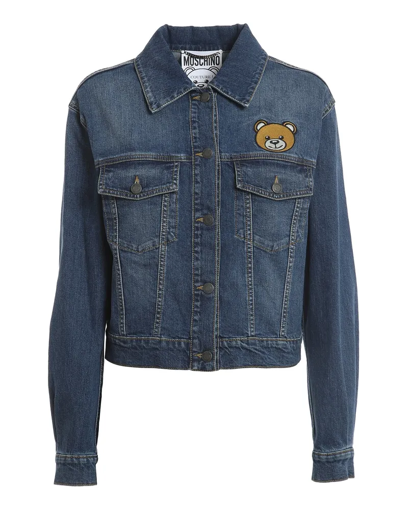 Moschino Jeansjacke - Dunkles Jeansblau Dunkles