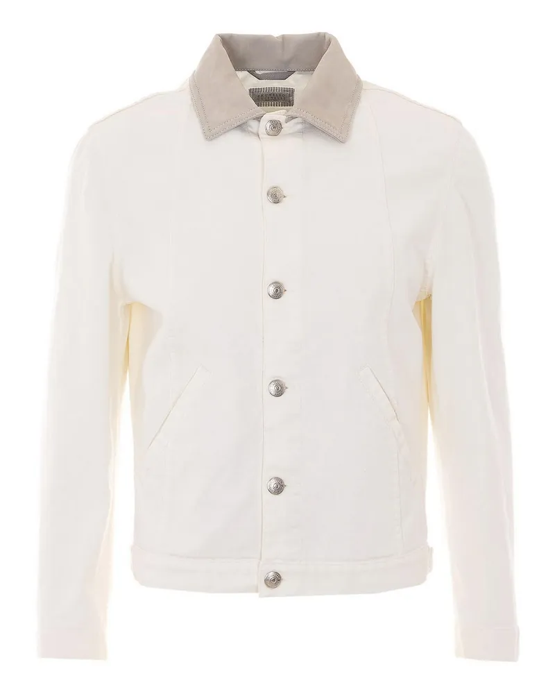 Brunello Cucinelli Jeansjacke - Weiß Weiß